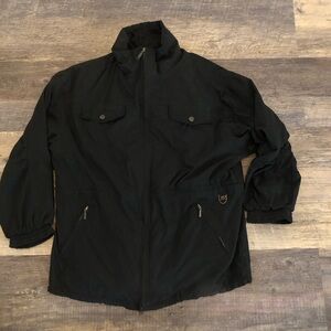 Black coat with zip out vest EUC